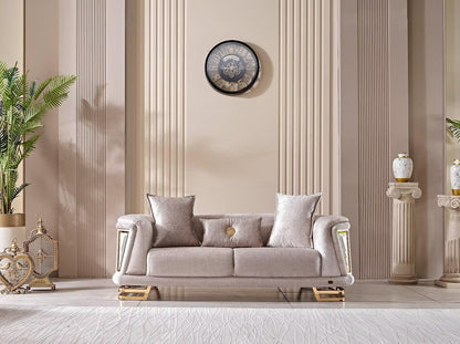 MILLENNIUM Beige&Gold Sofa Set